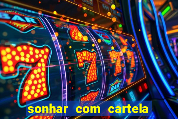 sonhar com cartela de bingo